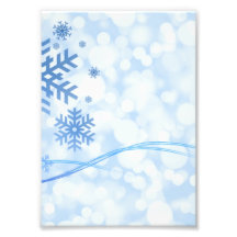Blanco azul del diseño del copo de nieve del navid arte fotografico