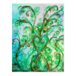 Blanco azul verde claro de los FLOURISHES CAPRICHO Postales