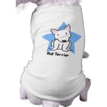 Blanco bull terrier de la estrella de Kawaii Camisa De Mascota