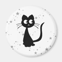 Blanco de Kuro del gatito Imán De Frigorífico