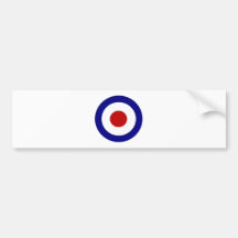 Blanco de la MOD Pegatina De Parachoque