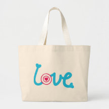 Blanco del amor bolsa de mano