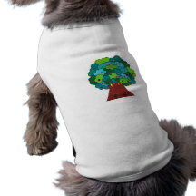 Blanco del árbol ropa para mascota