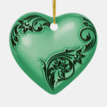 Blanco del verde w del trullo de la voluta del cor adorno de reyes