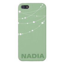 Blanco elegante de la menta de los filamentos el | iPhone 5 carcasa