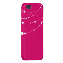 Blanco elegante del fuschia de los filamentos el | iPhone 5 funda