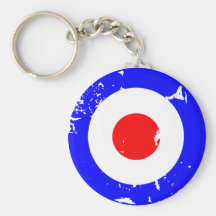 Blanco envejecida retra de la MOD del vintage Llaveros Personalizados
