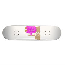 Blanco fucsia de la paz patinetas personalizadas