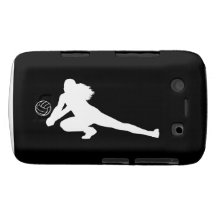 Blanco intrépido de la silueta del empuje de la ca blackberry bold funda
