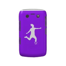 Blanco intrépido de la silueta del fútbol de Black Blackberry Bold Cárcasa