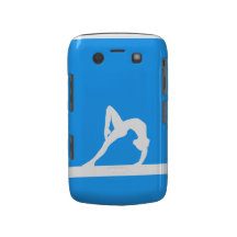 Blanco intrépido de la silueta del gimnasta de Bla Blackberry Bold Carcasas