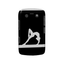 Blanco intrépido de la silueta del gimnasta de Bla Case-Mate Blackberry Protectores