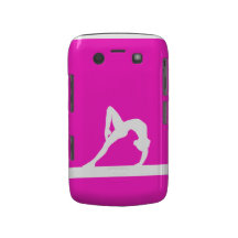 Blanco intrépido de la silueta del gimnasta de Bla Blackberry Bold Cobertura