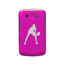 Blanco intrépido de la silueta del tenis de Blackb Blackberry Coberturas
