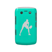 Blanco intrépido de la silueta del tenis de Blackb Case-Mate Blackberry Protectores
