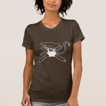 blanco lindo de la muñeca del gatito camiseta