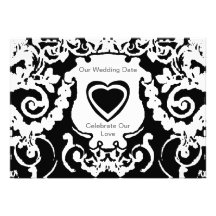 Blanco negro de la invitación los regalos de Zazzl
