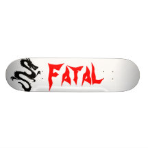 blanco, negro-dragón, fatal tabla de skate