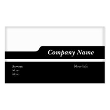 Blanco negro elegante de la empresa de tarjetas de tarjeta personal