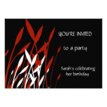 Blanco negro rojo de los acontecimientos de las in invitacion personalizada