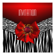 Blanco negro rojo salvaje de la invitación