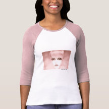 Blanco para mujer del rosa de la camiseta de la ma