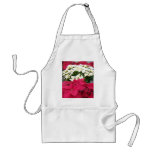 Blanco rojo de los Poinsettias Delantales