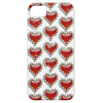 Blanco rojo del modelo del corazón cárcasas casemate