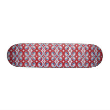 Blanco rojo y monopatín de Blue Ribbon mini