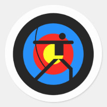 Blanco y Archer del tiro al arco Etiqueta
