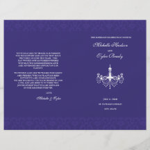 Blanco y doblez del programa del boda de Chandalie Flyer Personalizado
