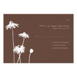 Blanco y flor elegante de Brown que casa RSVP Anuncio