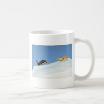 Blanco y negro al top taza de café