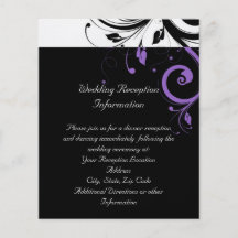 Blanco y negro con acento púrpura del remolino flyer personalizado