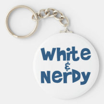 Blanco y Nerdy Llaveros