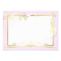 Blanco y ornamento floral del oro invitaciones personales 