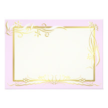 Blanco y ornamento floral del oro comunicado personal  