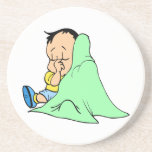 Blankie verde del bebé posavaso para bebida