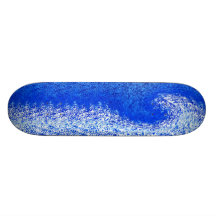 Blau und weiß skateboarddeck