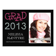 Bling femenino y graduado rosado 2013 del brillo c anuncios  