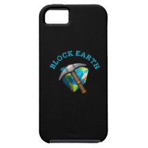 Block Earth (Black background) iPhone 5 Cover