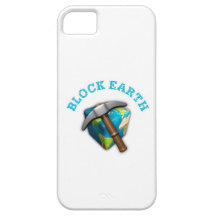 Block Earth (White Background) iPhone 5 Case-Mate Skydd