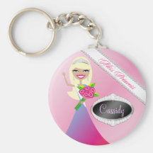 Blonde de la Srta. princesa el | del desfile de la Llaveros Personalizados