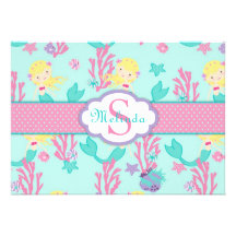 Blonde de la tarjeta de little mermaid comunicado