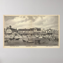Bloque del negocio, parque de Asbury, New Jersey Posters