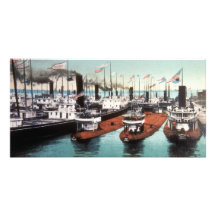 Bloqueo en Sault Ste Marie - vintage Tarjetas Fotográficas Personalizadas