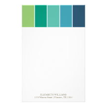 Bloques modernos del color papelería personalizada