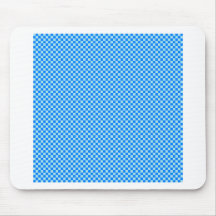 - Blue1 - azul a cuadros y azul de la ventisca Alfombrillas De Ratón