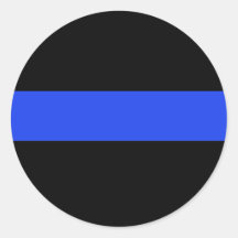 Blue Line fino Etiquetas Redondas