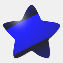 Blue Line fino único Calcomanías Forma De Estrellaes Personalizadas